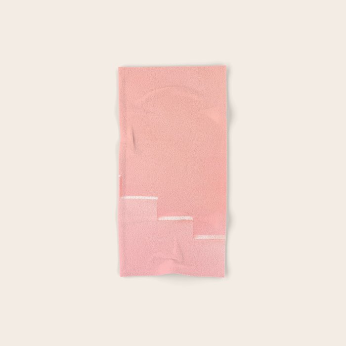 Pink steps of Muralla Roja Spain | Andalusia travel photography art pastel colored poster Bath Towel Gallery Image 1