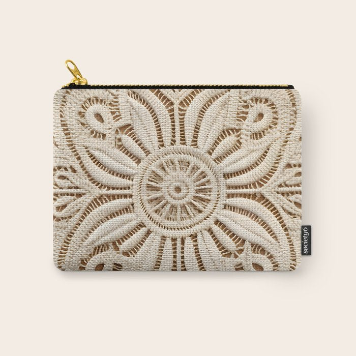 Boho Chic Macrame Mandala Carry All Pouch Gallery Image 1