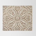 Boho Chic Macrame Mandala Throw Blanket Gallery Image 2