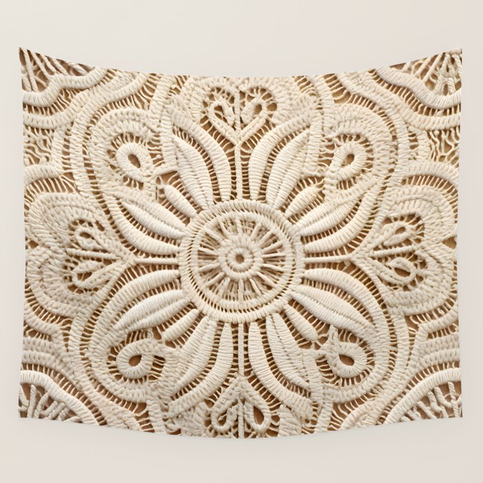 Boho Chic Macrame Mandala Wall Tapestry Gallery Image 4