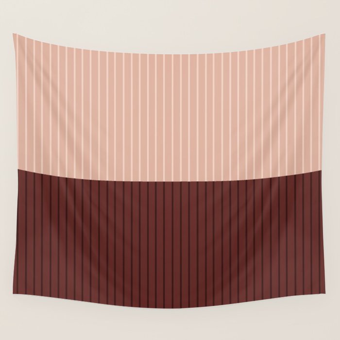 Color Block Lines XXXV Wall Tapestry Gallery Image 1