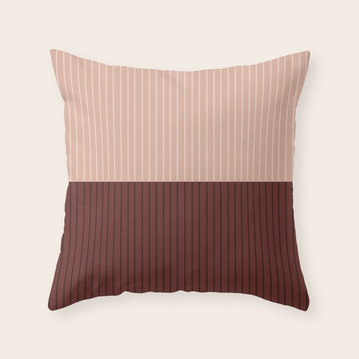 Color Block Lines XXXV Throw Pillow Gallery Image 1