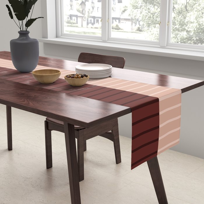 Color Block Lines XXXV Table Runner Gallery Image 2