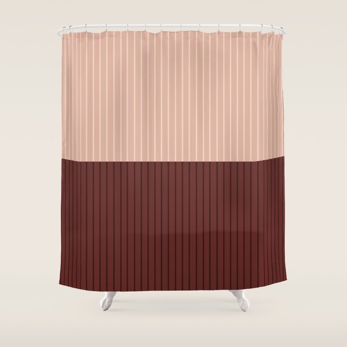 Color Block Lines XXXV Shower Curtain Gallery Image 1
