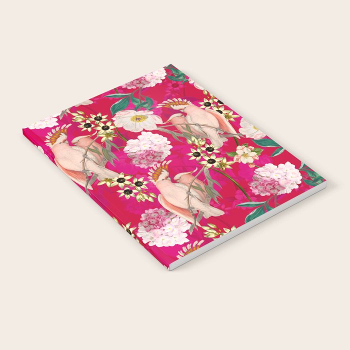Vintage & Shabby Chic - Tropical Bird Flower Garden Notebook Gallery Image 2