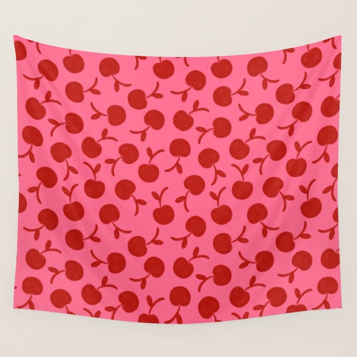 Cherry - Viva Magenta Wall Tapestry Gallery Image 4