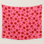 Cherry - Viva Magenta Wall Tapestry Gallery Image 4