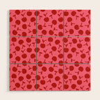 Cherry - Viva Magenta Wood Wall Art Gallery Image 1