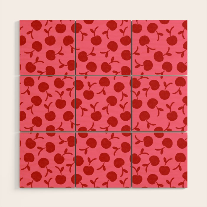 Cherry - Viva Magenta Wood Wall Art Gallery Image 1