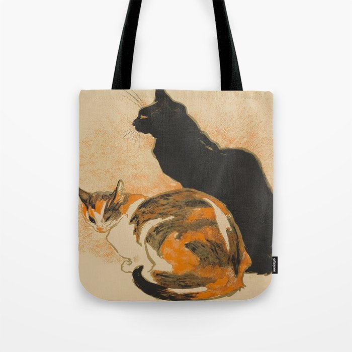 At the Bodiniere Théophile-Alexandre Steinlen 1894 Cat Ink Illustration Tote Bag Gallery Image 1