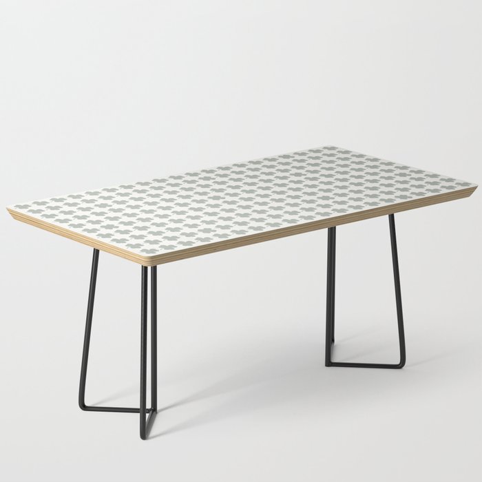 Clovers XXXIV Neutral Green Botanical Pattern Coffee Table Gallery Image 1
