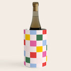Retro Bauhaus Pattern | Abstract Shapes | Geometric Checks Wine Chiller Gallery Image 3