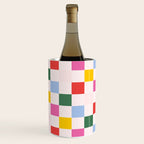Retro Bauhaus Pattern | Abstract Shapes | Geometric Checks Wine Chiller Gallery Image 1
