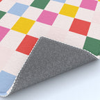 Retro Bauhaus Pattern | Abstract Shapes | Geometric Checks Rug Gallery Image 4