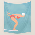 Pool Diver Wall Tapestry Gallery Image 4