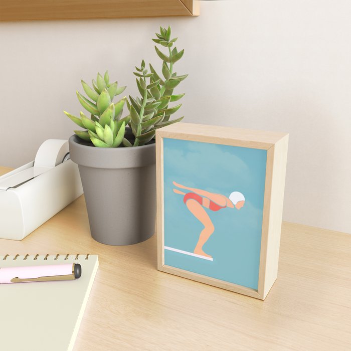 Pool Diver Mini Art Print Gallery Image 2