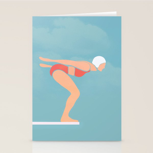 Pool Diver Stationery Card Gallery Image 1