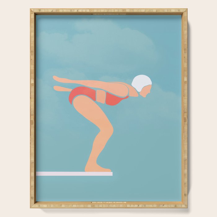 Pool Diver Serving Tray Gallery Image 1
