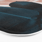 Blush & Blue Leaves Bath Mat Gallery Image 3
