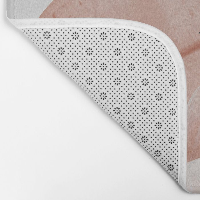Blush & Blue Leaves Bath Mat Gallery Image 2