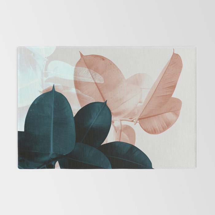 Blush & Blue Leaves Rug Gallery Image 2