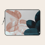 Blush & Blue Leaves Laptop Sleeve Gallery Image 1