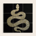 Snake's Charm in Black Wood Wall Art Gallery Image 1