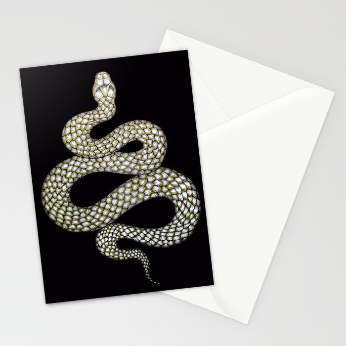 Snake's Charm in Black Stationery Card Gallery Image 2
