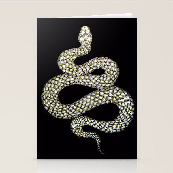 Snake's Charm in Black Stationery Card Gallery Image 2