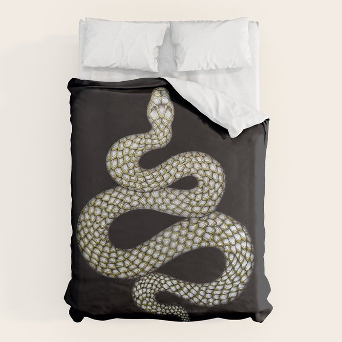 Snake's Charm in Black Duvet Cover Gallery Image 6