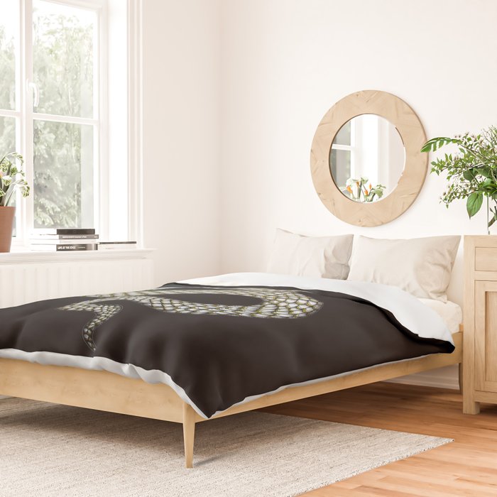 Snake's Charm in Black Duvet Cover Gallery Image 2