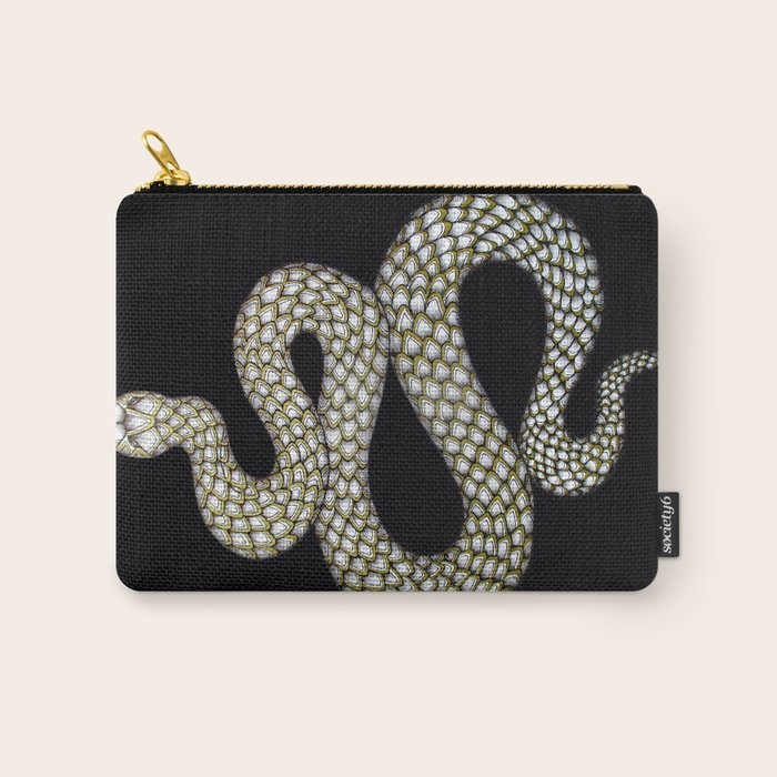 Snake's Charm in Black Carry All Pouch Gallery Image 1