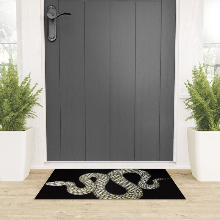 Snake's Charm in Black Welcome Mat Gallery Image 3