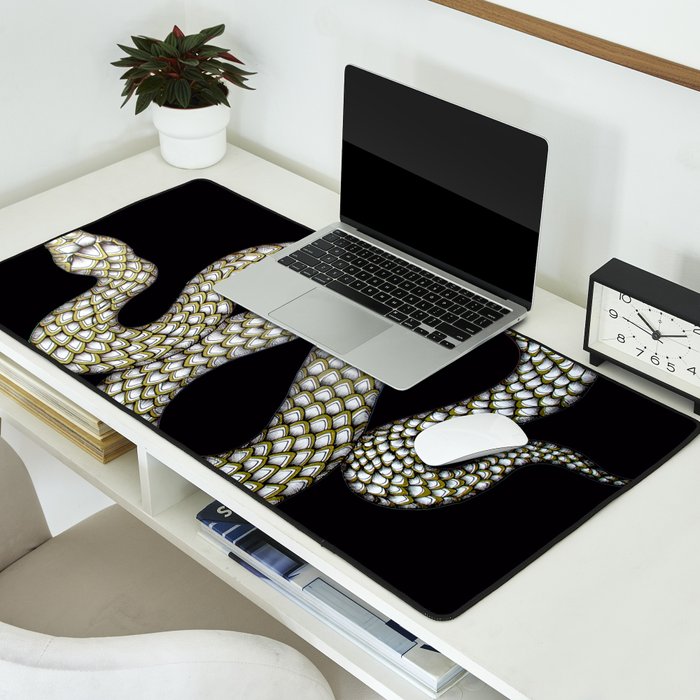 Snake's Charm in Black Desk Mat Gallery Image 2