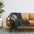 Snake's Charm in Black Throw Blanket Gallery Image 1