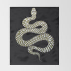 Snake's Charm in Black Throw Blanket Gallery Image 2