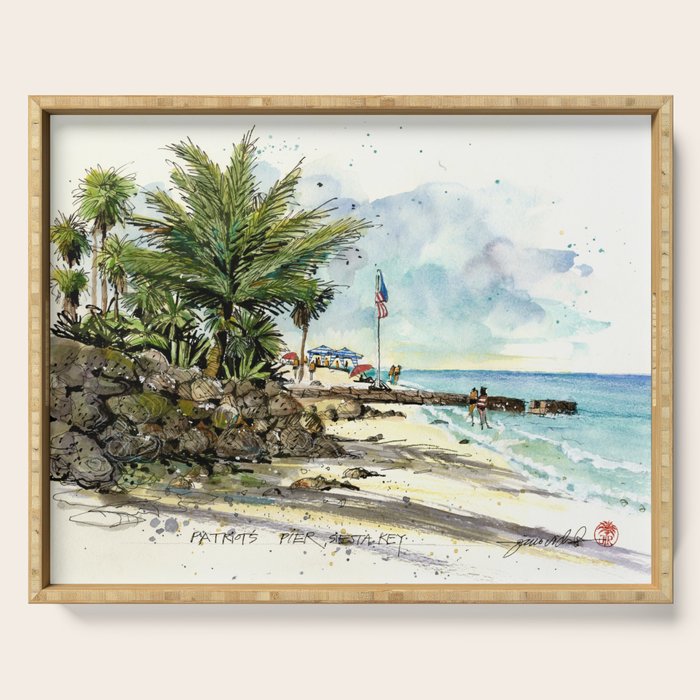 Patriots Pier, Siesta Key Serving Tray Gallery Image 1