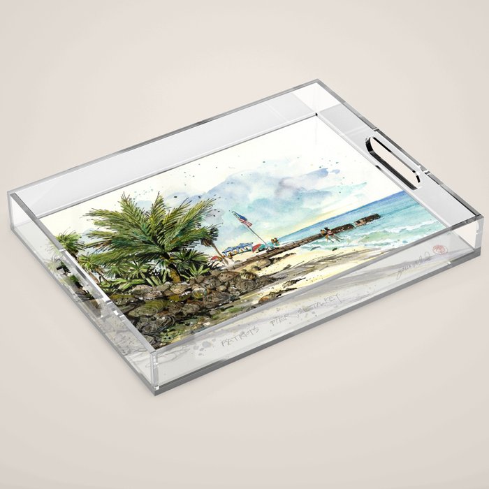 Patriots Pier, Siesta Key Acrylic Tray Gallery Image 1