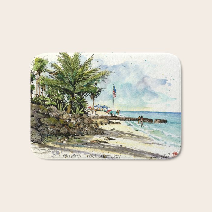 Patriots Pier, Siesta Key Bath Mat Gallery Image 1