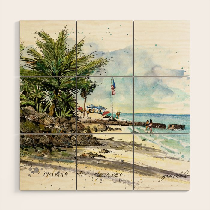 Patriots Pier, Siesta Key Wood Wall Art Gallery Image 1