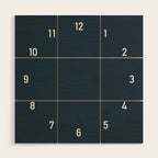 Numbers Clock - Storm Wood Wall Art Gallery Image 1