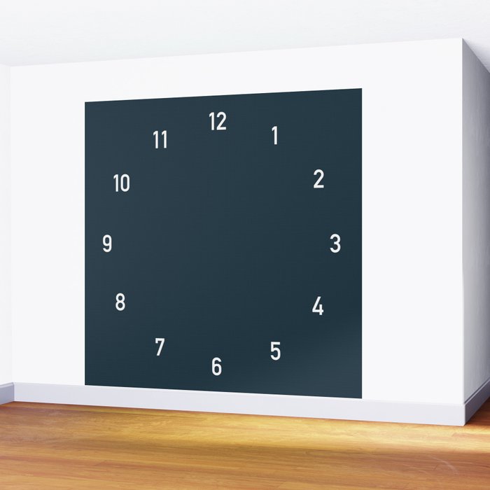 Numbers Clock - Storm Wall Mural Gallery Image 2