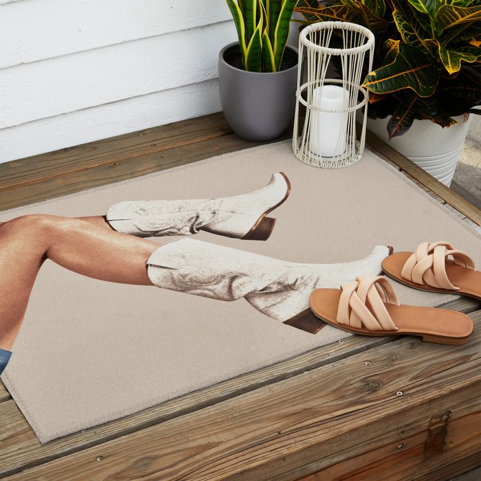 These Boots - Neutral II / Beige Outdoor Rug Gallery Image 2