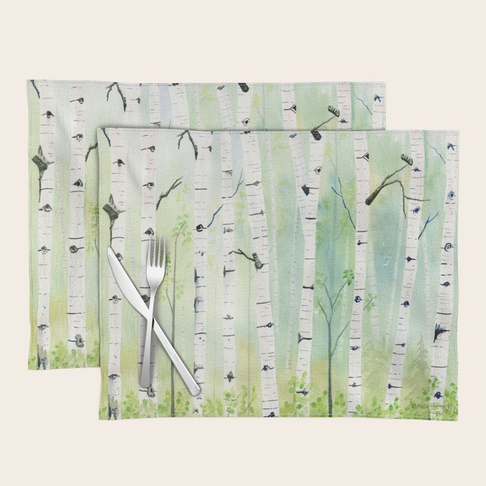 Birch Trees 2  Placemat Gallery Image 1