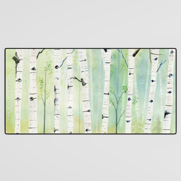 Birch Trees 2  Desk Mat Gallery Image 3