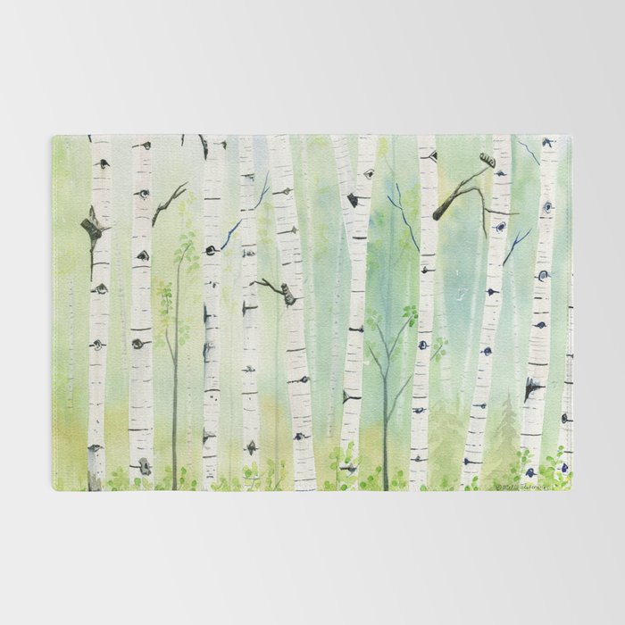Birch Trees 2  Rug Gallery Image 2