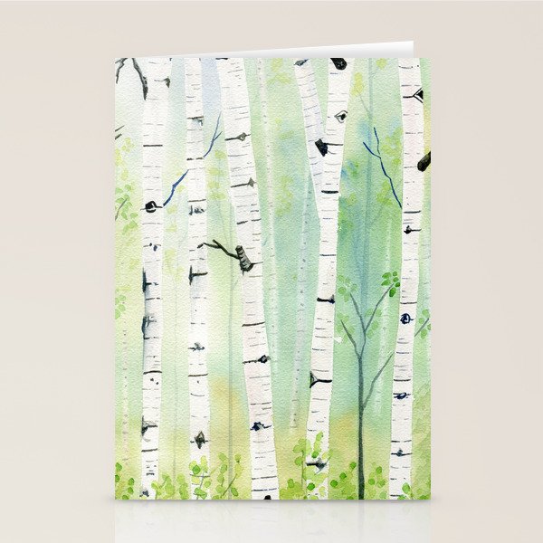 Birch Trees 2  Stationery Card Gallery Image 2