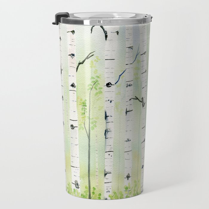 Birch Trees 2  Travel Mug Gallery Image 3