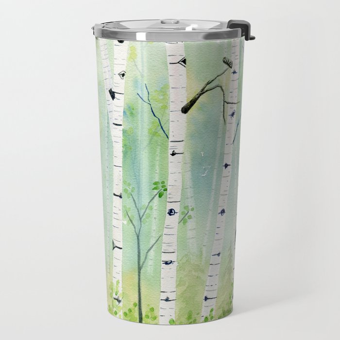 Birch Trees 2  Travel Mug Gallery Image 2