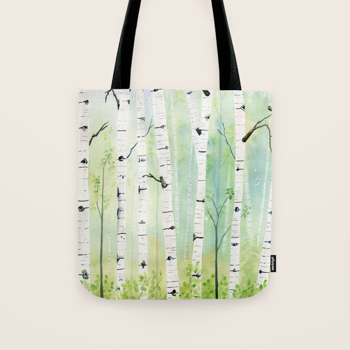 Birch Trees 2  Tote Bag Gallery Image 1